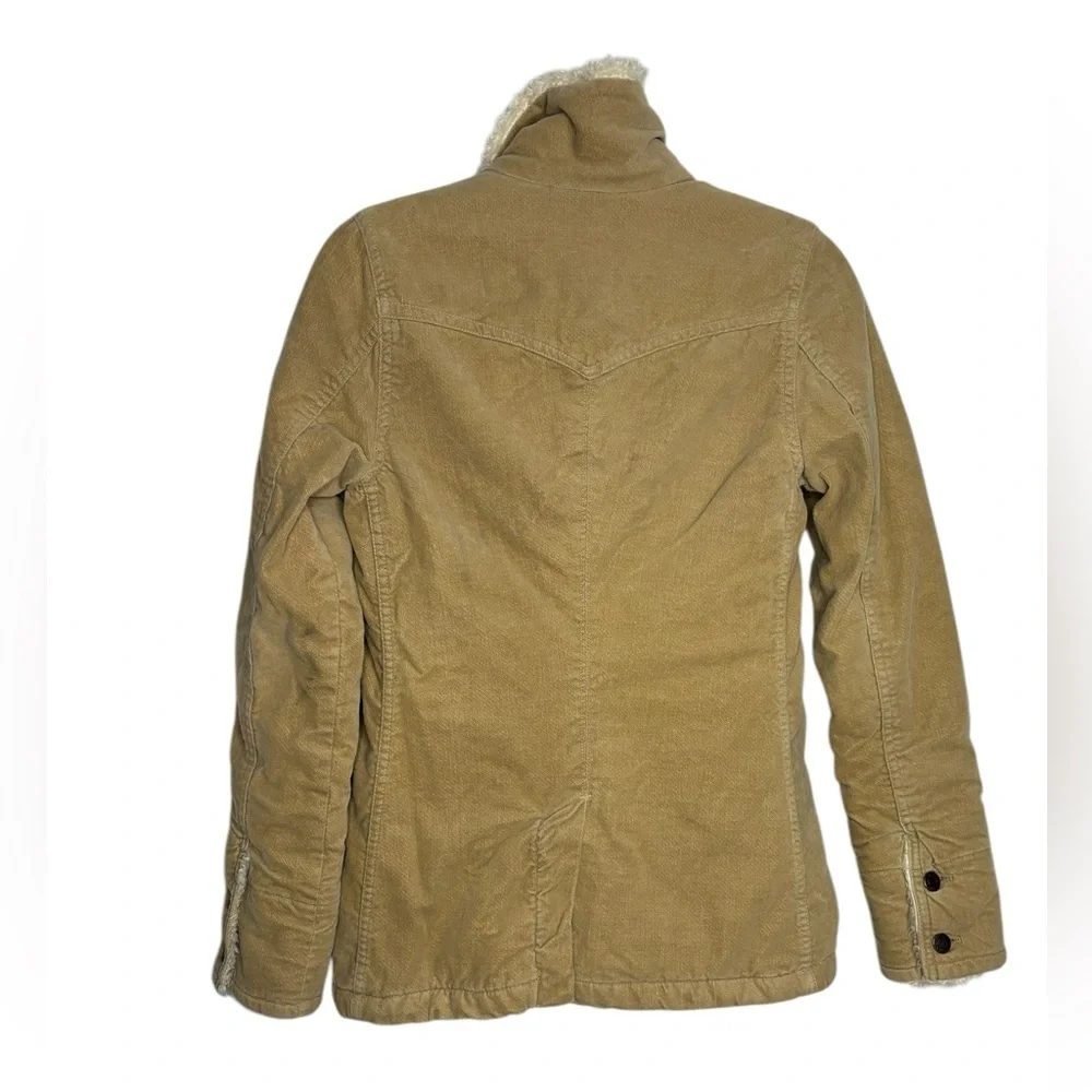 Y2K 90s 2000s Abercrombie & Fitch Jacket XS Penny Lane Faux Fur Lined Corduroy - Picture 9 of 14